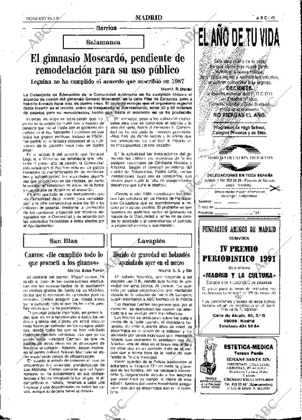 ABC MADRID 10-03-1991 página 45