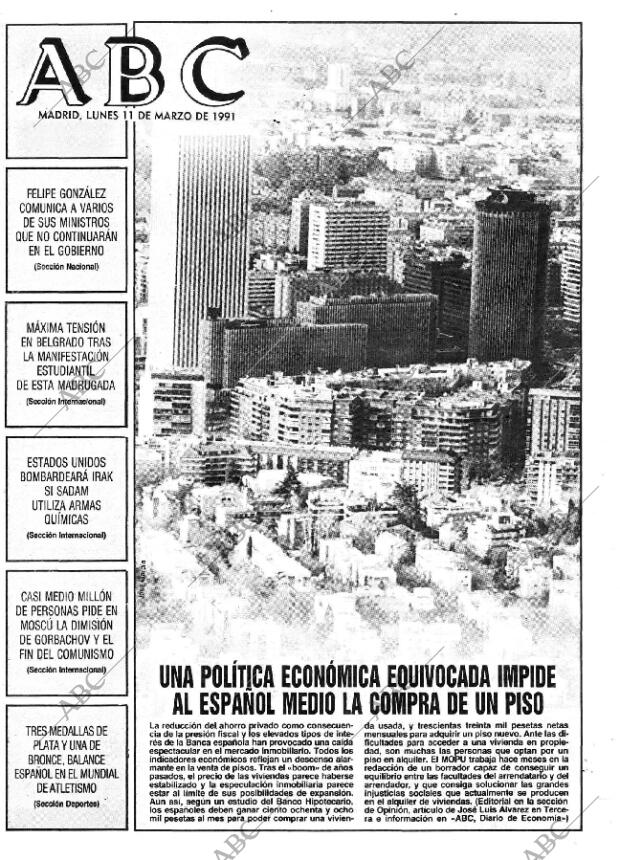 ABC MADRID 11-03-1991 página 1