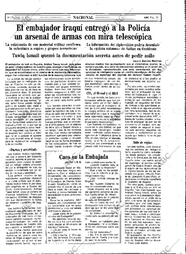 ABC MADRID 13-03-1991 página 21