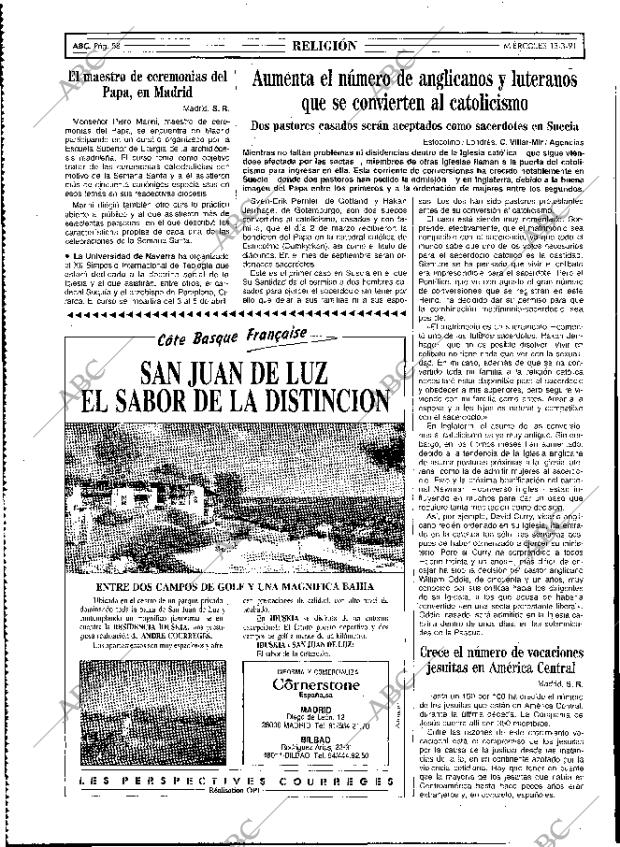 ABC MADRID 13-03-1991 página 58