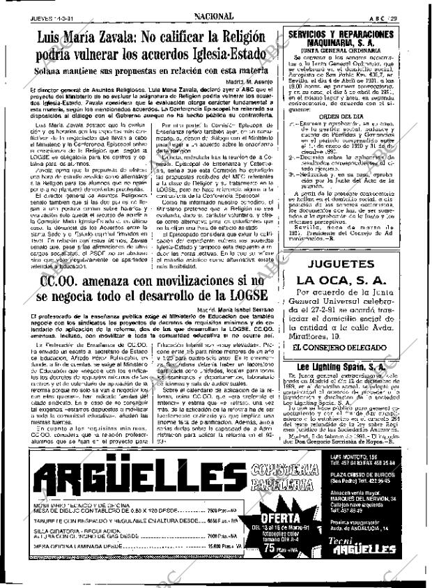 ABC SEVILLA 14-03-1991 página 29