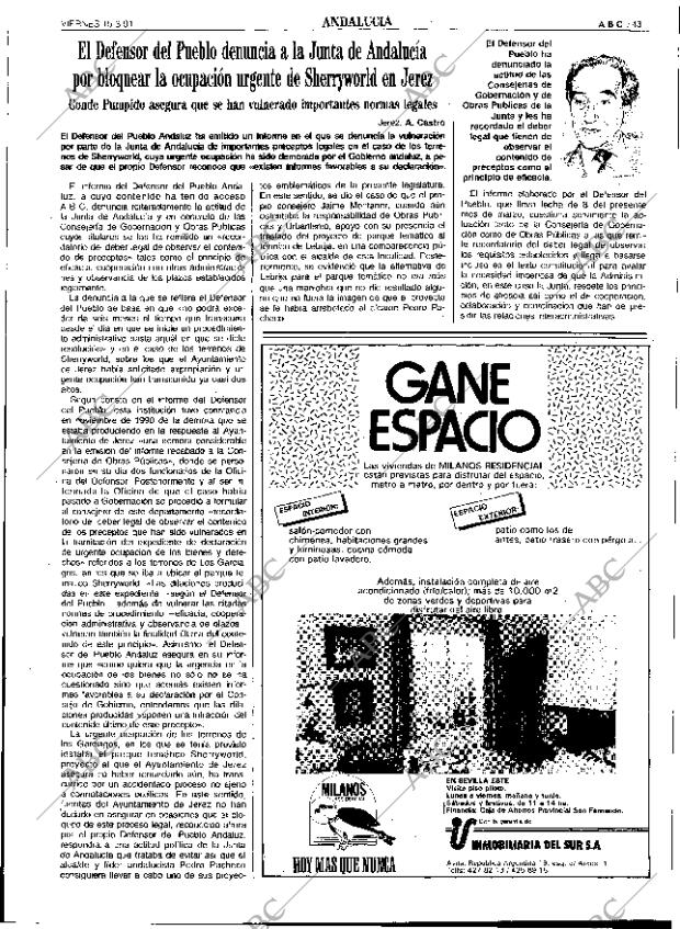 ABC SEVILLA 15-03-1991 página 43