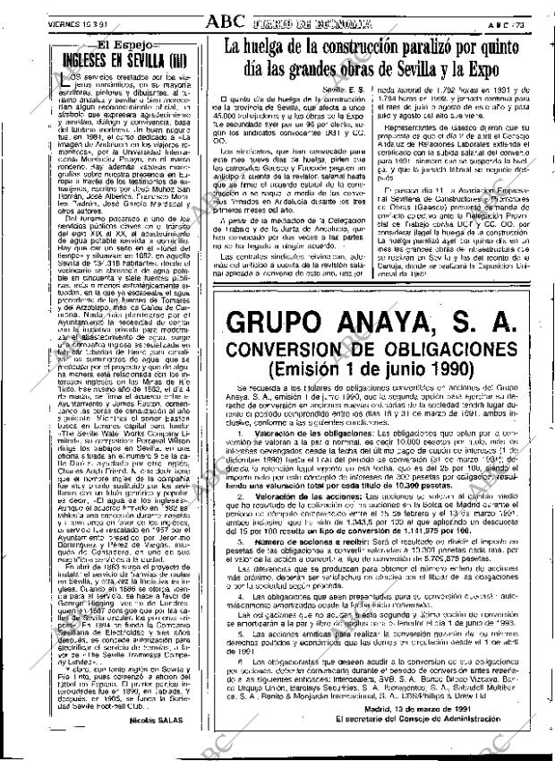 ABC SEVILLA 15-03-1991 página 73