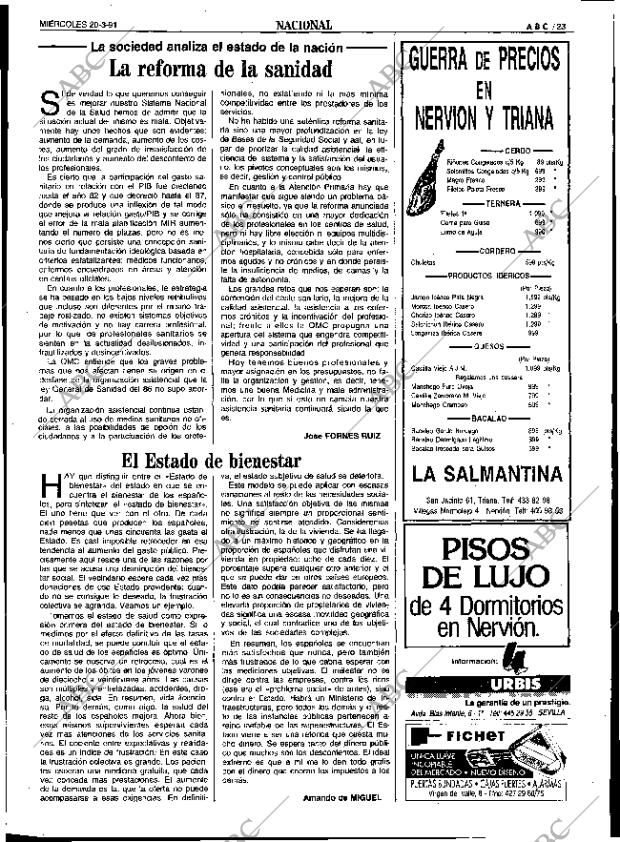 ABC SEVILLA 20-03-1991 página 23