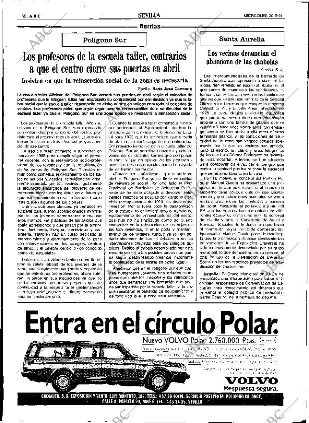 ABC SEVILLA 20-03-1991 página 50