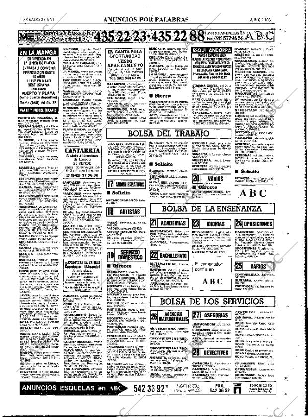 ABC MADRID 23-03-1991 página 103
