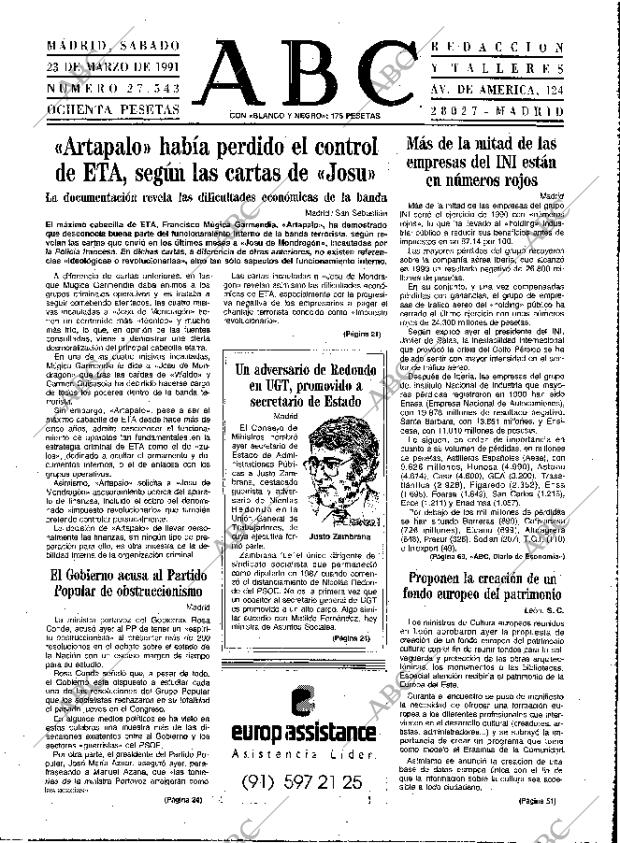 ABC MADRID 23-03-1991 página 15