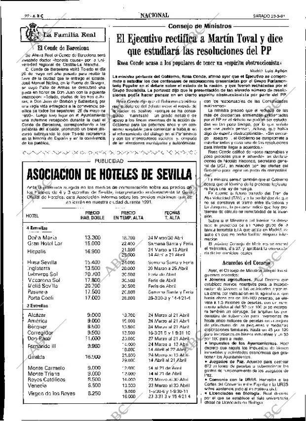 ABC SEVILLA 23-03-1991 página 22