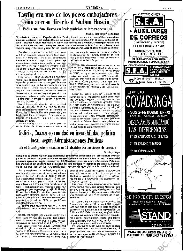 ABC SEVILLA 28-03-1991 página 21