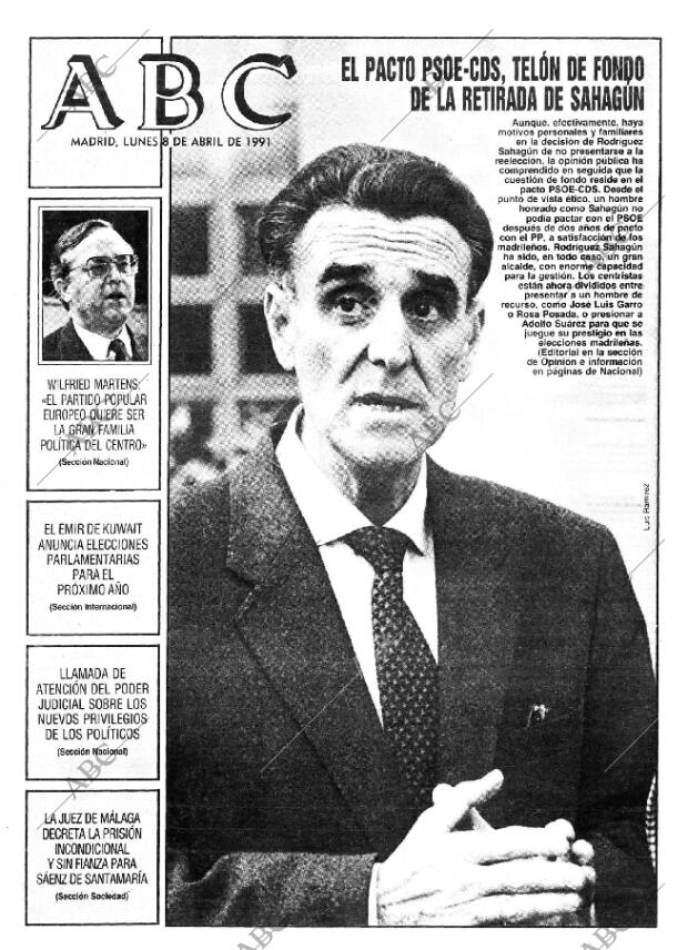 ABC MADRID 08-04-1991 página 1