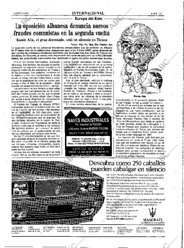 ABC MADRID 08-04-1991 página 33