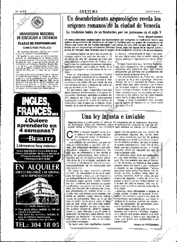ABC MADRID 08-04-1991 página 54