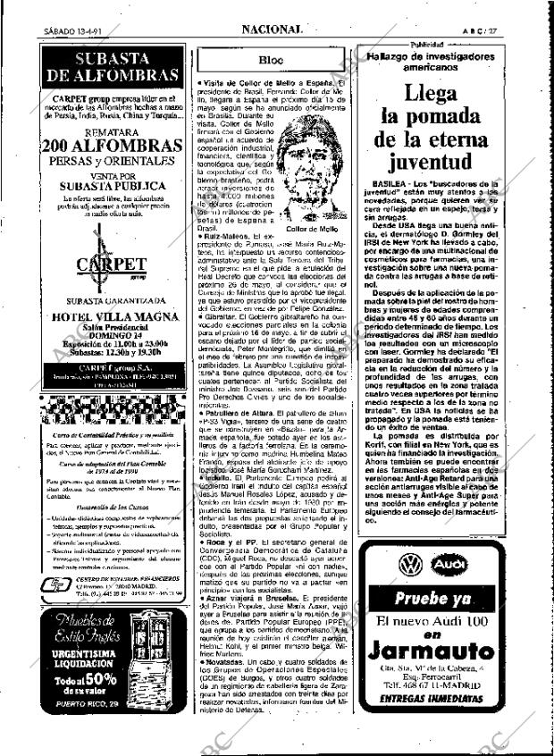 ABC MADRID 13-04-1991 página 27