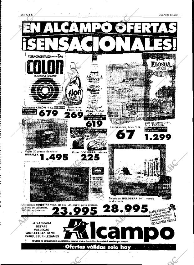 ABC MADRID 13-04-1991 página 28