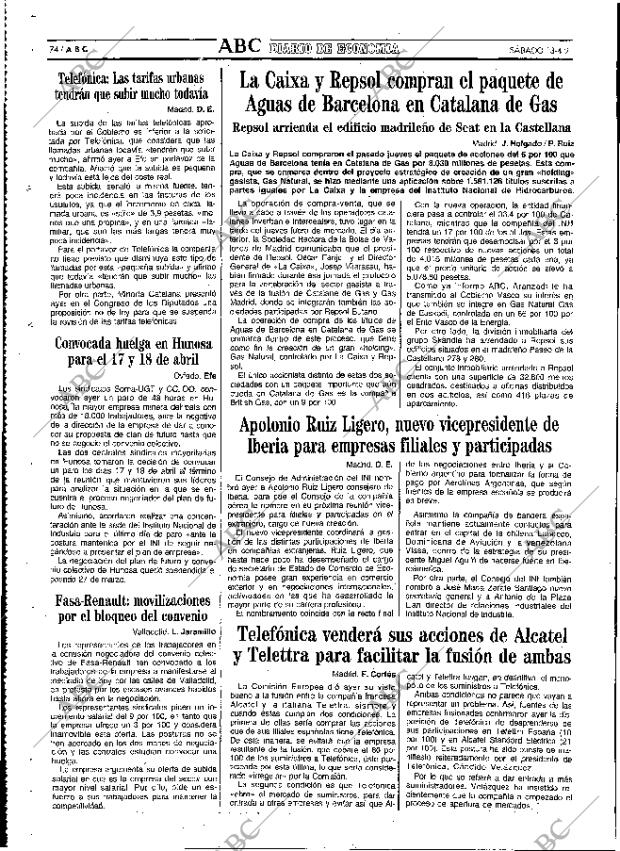 ABC MADRID 13-04-1991 página 74