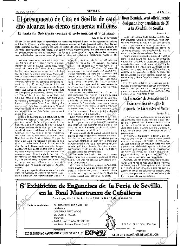 ABC SEVILLA 13-04-1991 página 45