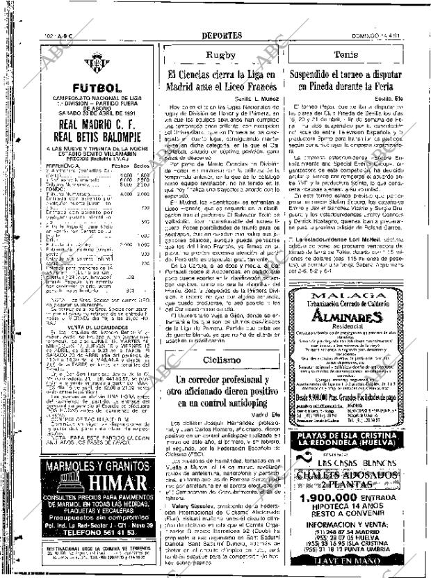 ABC SEVILLA 14-04-1991 página 102