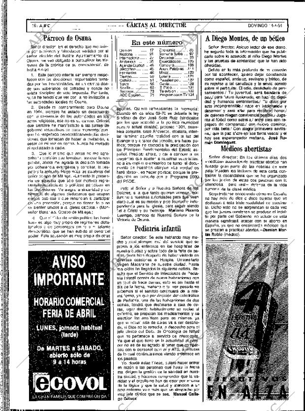 ABC SEVILLA 14-04-1991 página 16