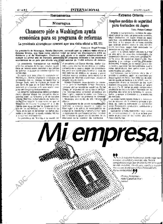 ABC MADRID 16-04-1991 página 40