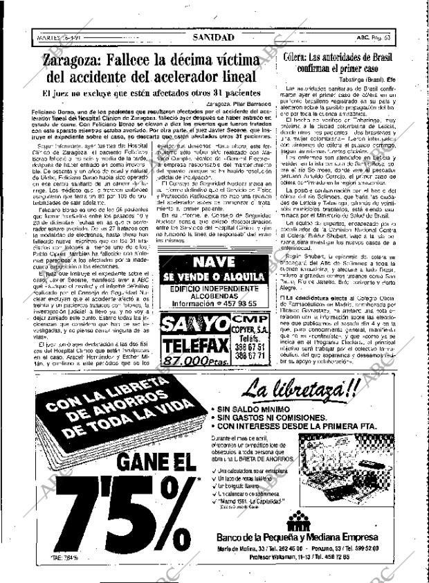 ABC MADRID 16-04-1991 página 63