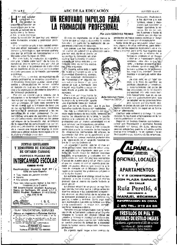 ABC MADRID 16-04-1991 página 70
