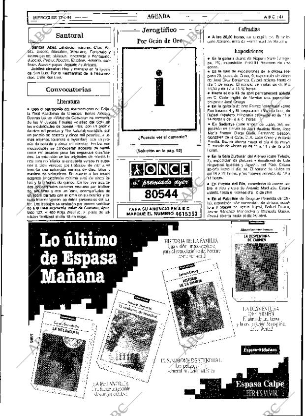 ABC SEVILLA 17-04-1991 página 41
