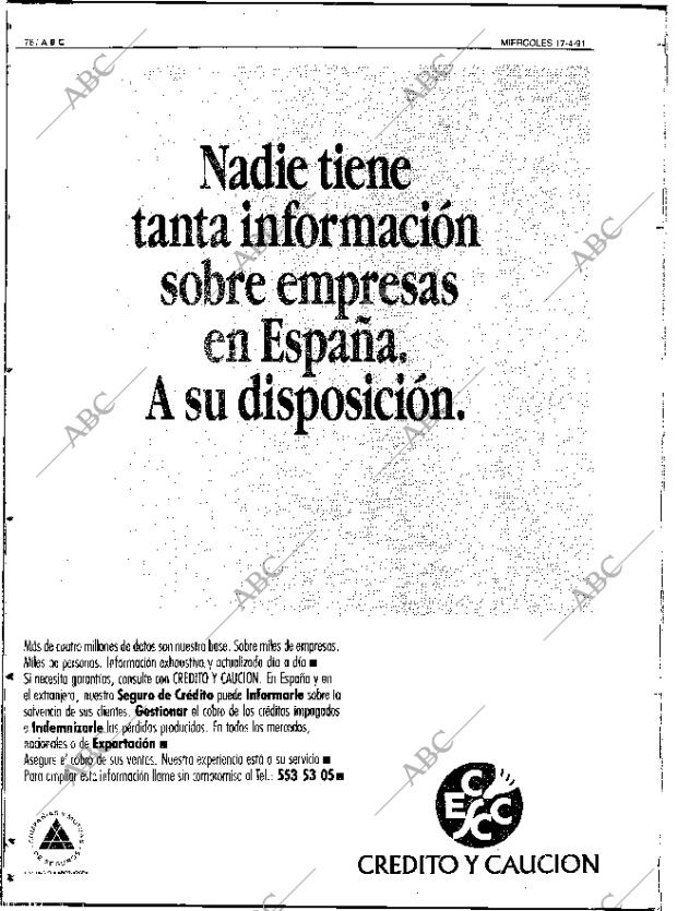 ABC SEVILLA 17-04-1991 página 76