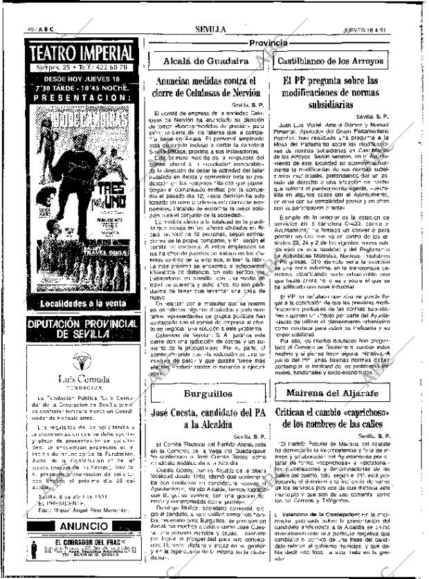 ABC SEVILLA 18-04-1991 página 48
