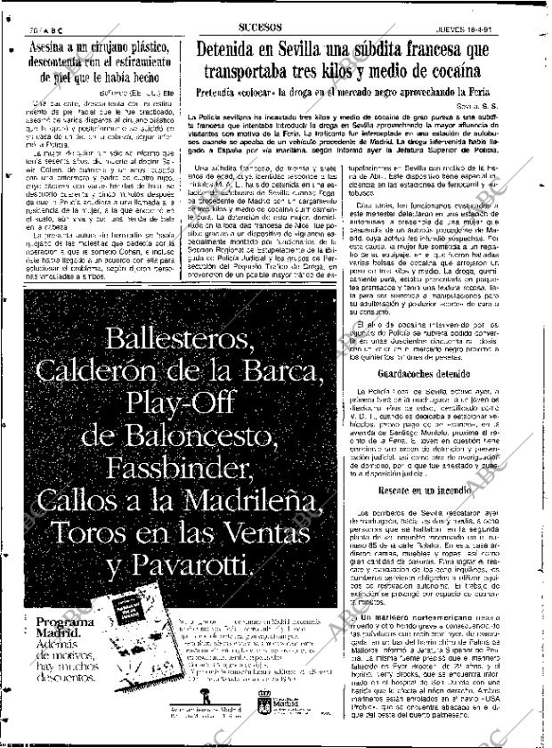 ABC SEVILLA 18-04-1991 página 76