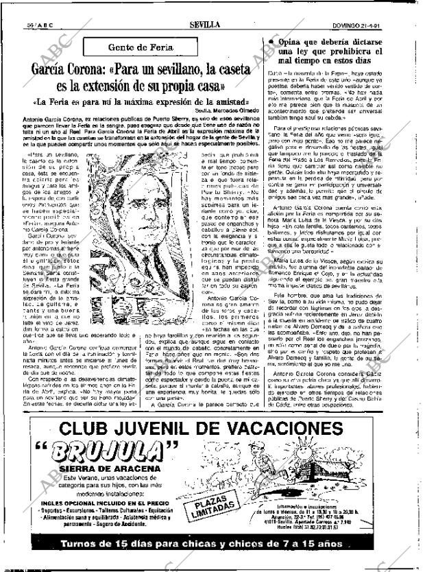 ABC SEVILLA 21-04-1991 página 56