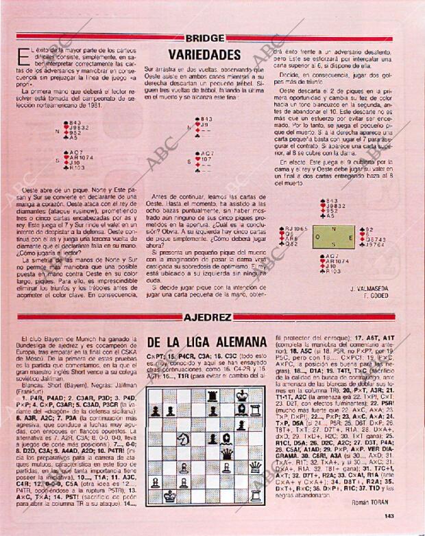 BLANCO Y NEGRO MADRID 21-04-1991 página 143