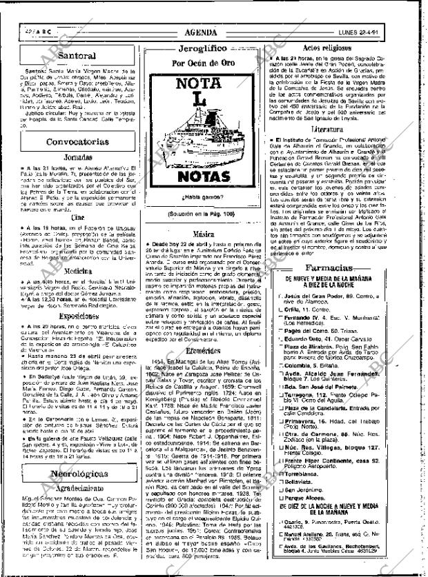 ABC SEVILLA 22-04-1991 página 42