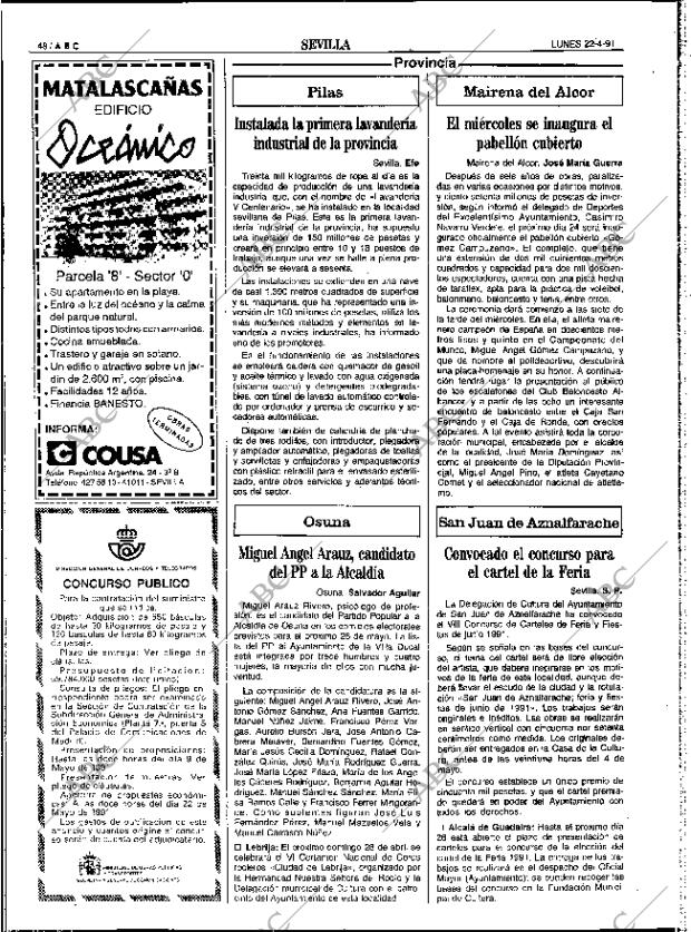 ABC SEVILLA 22-04-1991 página 48