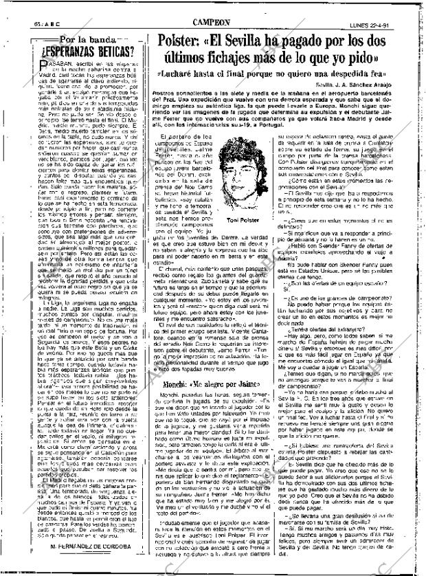 ABC SEVILLA 22-04-1991 página 66