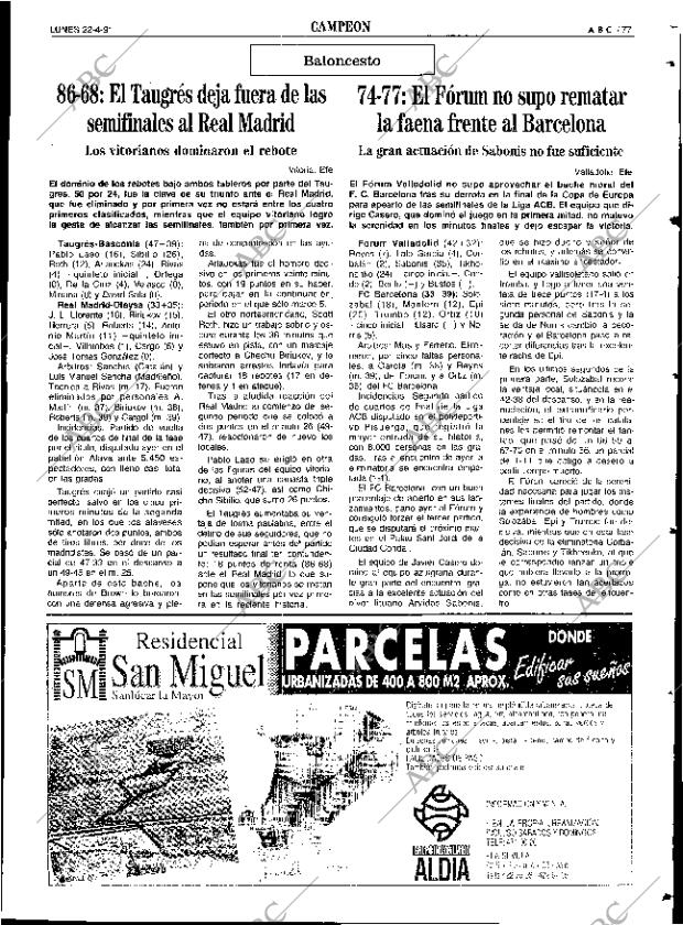 ABC SEVILLA 22-04-1991 página 77