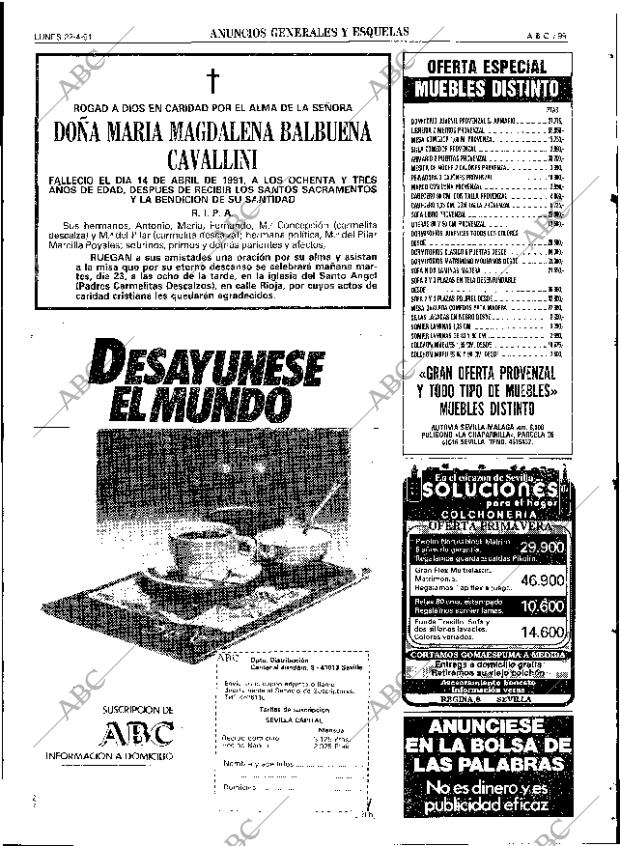 ABC SEVILLA 22-04-1991 página 99