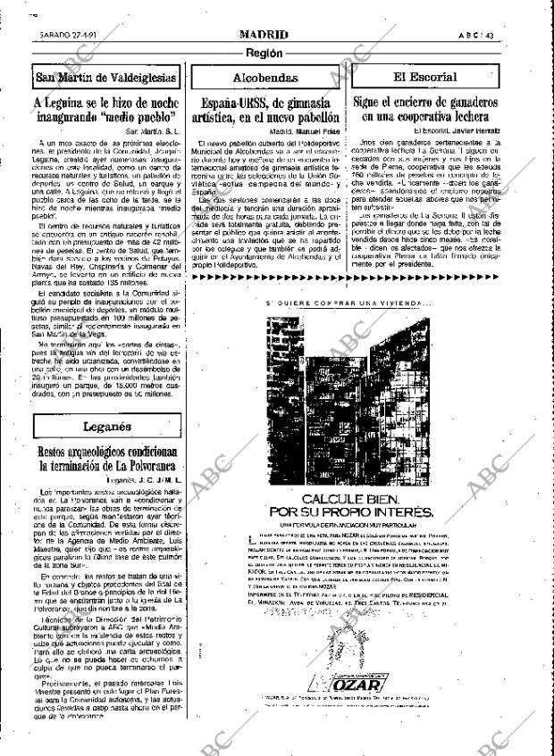 ABC MADRID 27-04-1991 página 43