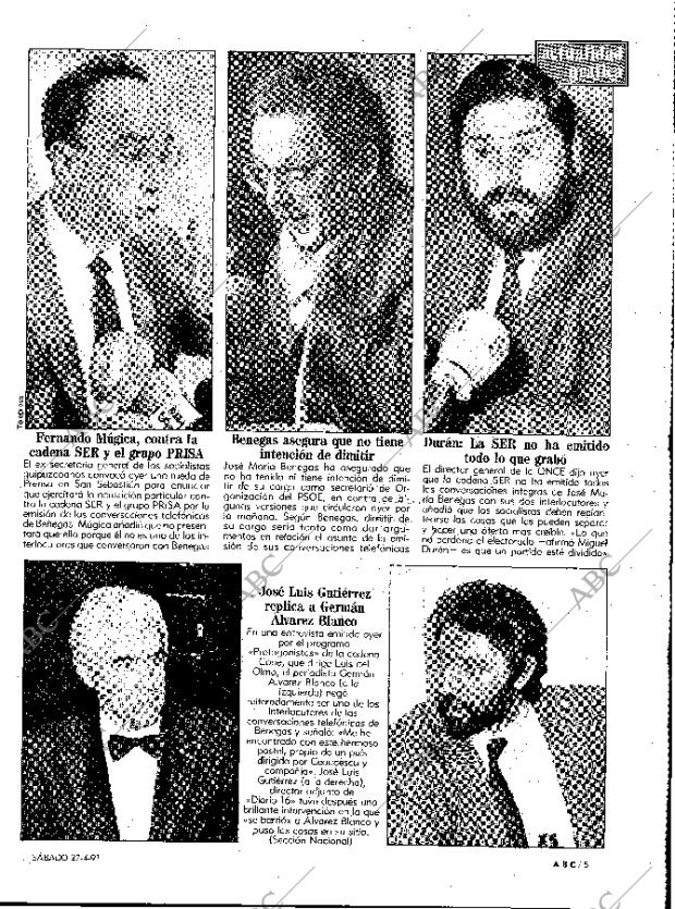 ABC MADRID 27-04-1991 página 5