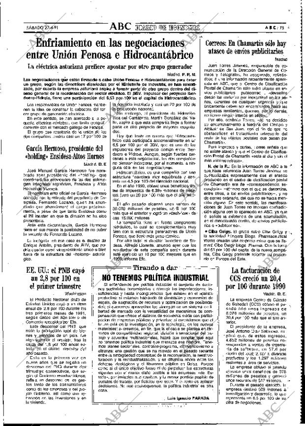 ABC MADRID 27-04-1991 página 75