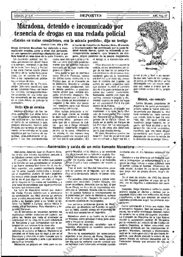 ABC MADRID 27-04-1991 página 87
