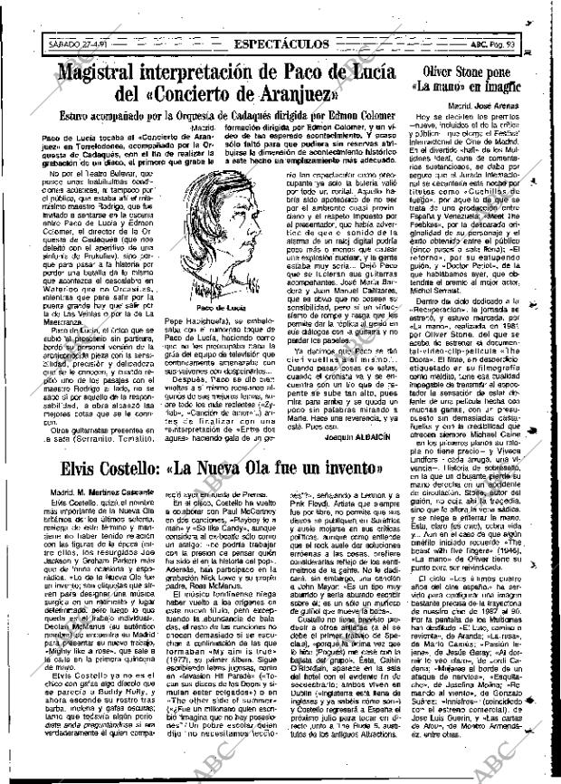 ABC MADRID 27-04-1991 página 93