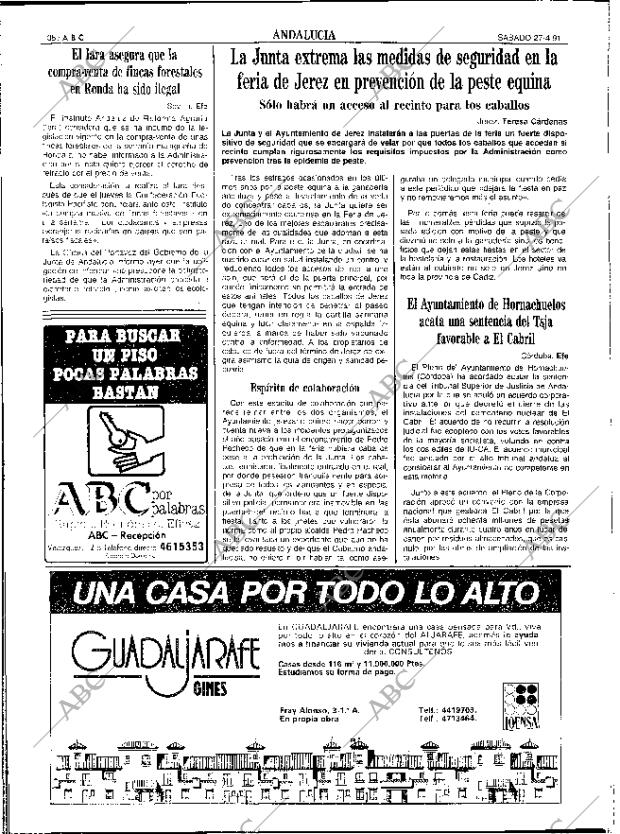 ABC SEVILLA 27-04-1991 página 38