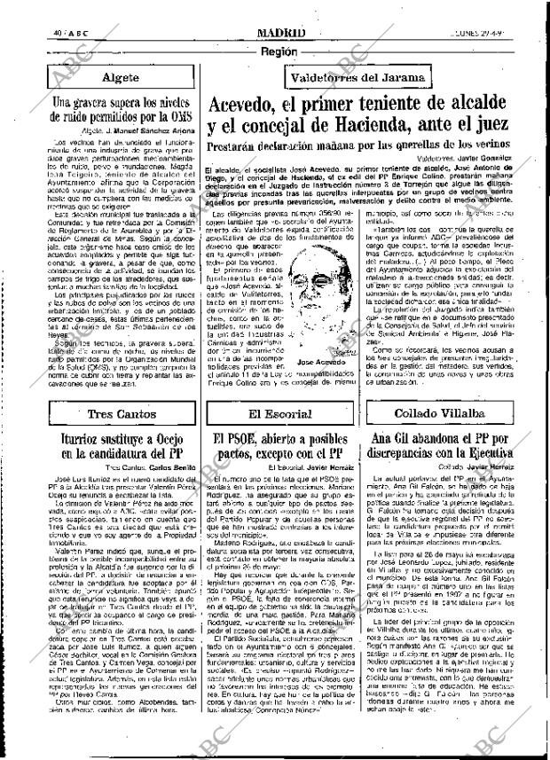 ABC MADRID 29-04-1991 página 40