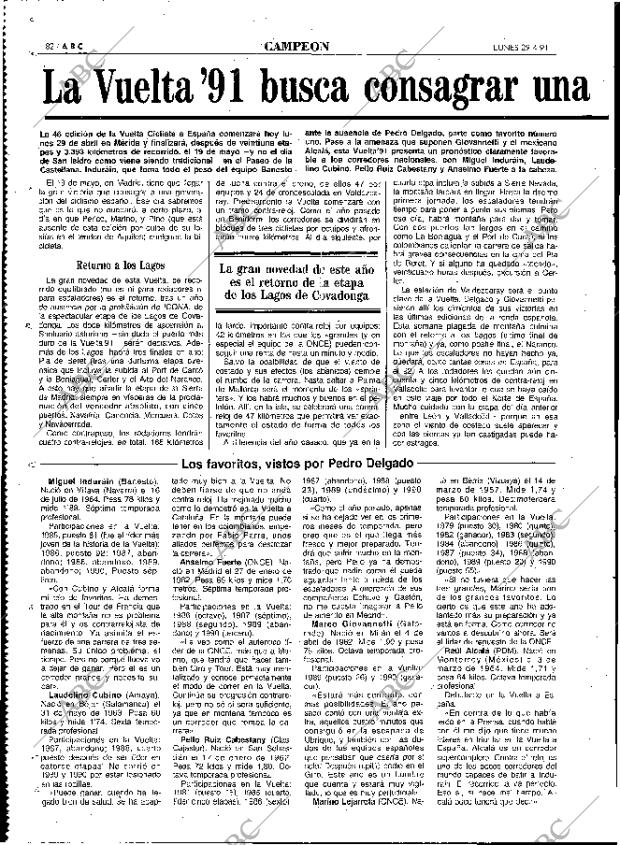 ABC MADRID 29-04-1991 página 82