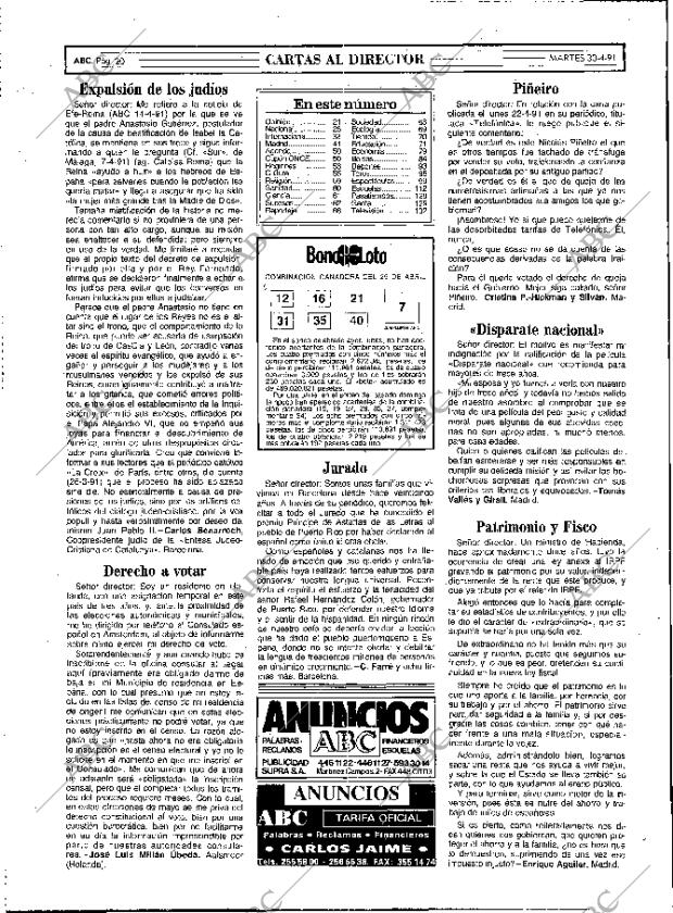 ABC MADRID 30-04-1991 página 20