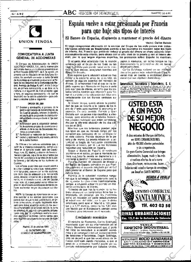 ABC MADRID 30-04-1991 página 82