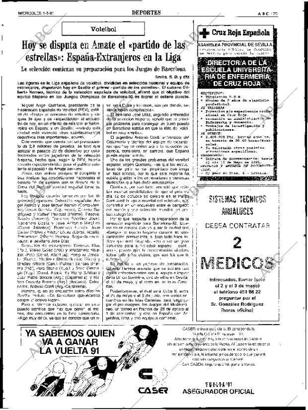 ABC SEVILLA 01-05-1991 página 75