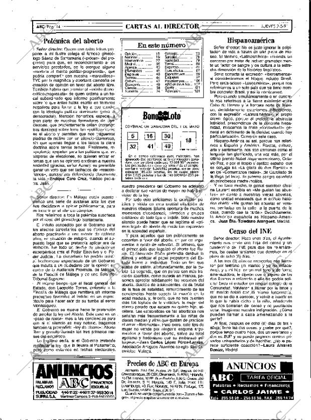 ABC MADRID 02-05-1991 página 14
