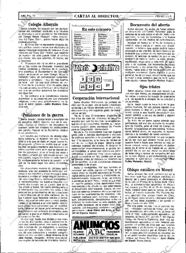 ABC MADRID 03-05-1991 página 14