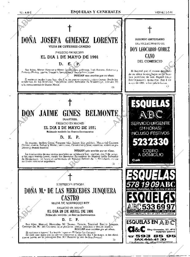 ABC MADRID 03-05-1991 página 92